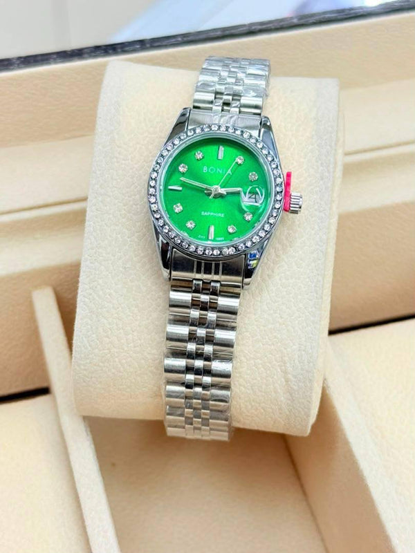 Ladies Crystal Dial Stainless Steel Watch