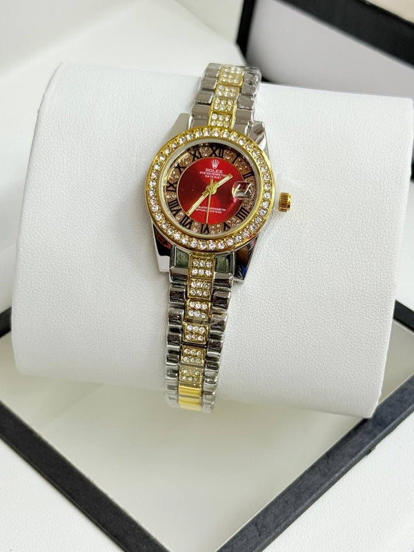 Ladies Roman Numeral Crystal Bracelet Watch