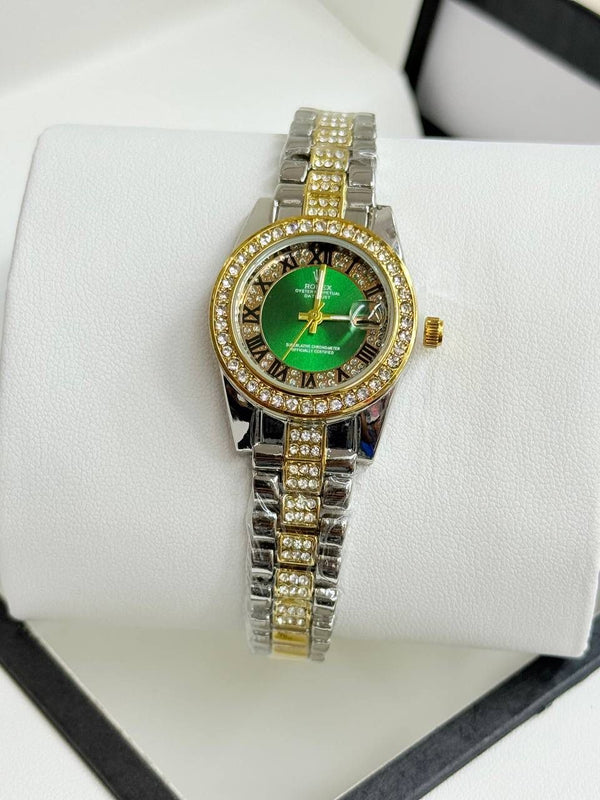 Ladies Roman Numeral Crystal Bracelet Watch