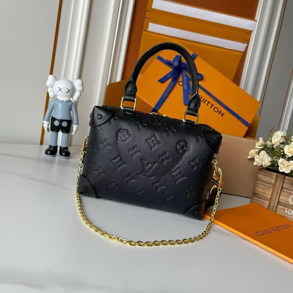 Premium Textured Leather Handbag with Chain Strap