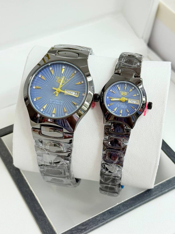 Design 2 – Blue Dial Silver couple watch set
